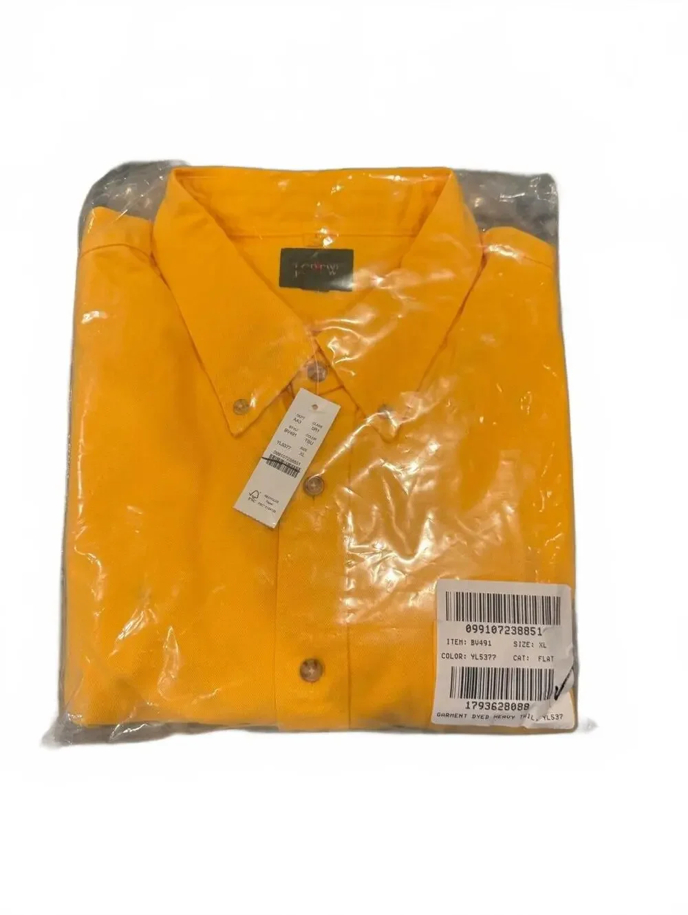 J.Crew Relaxed garment-dyed heavyweight twill shirt Men NWT Size XL